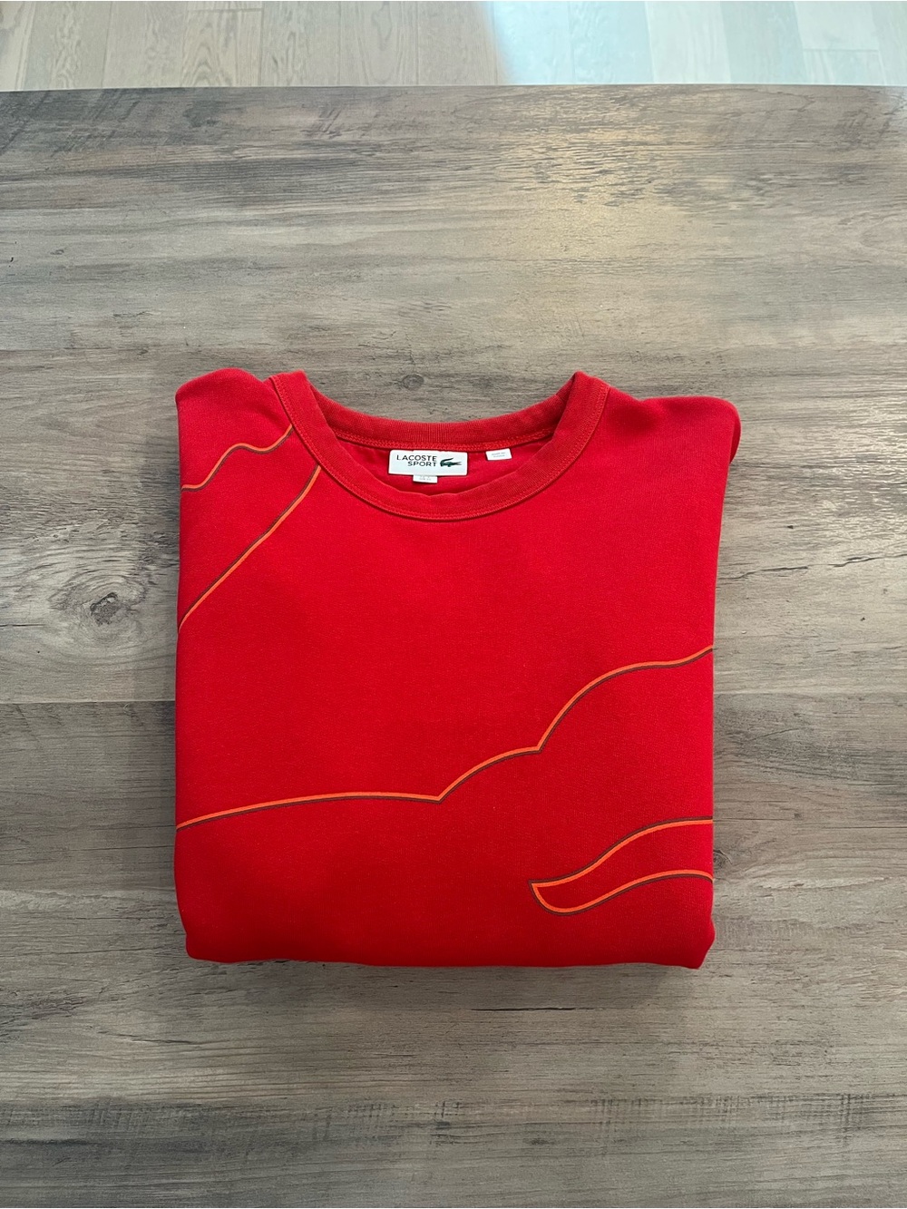 Lacoste Red Crewneck Sweater